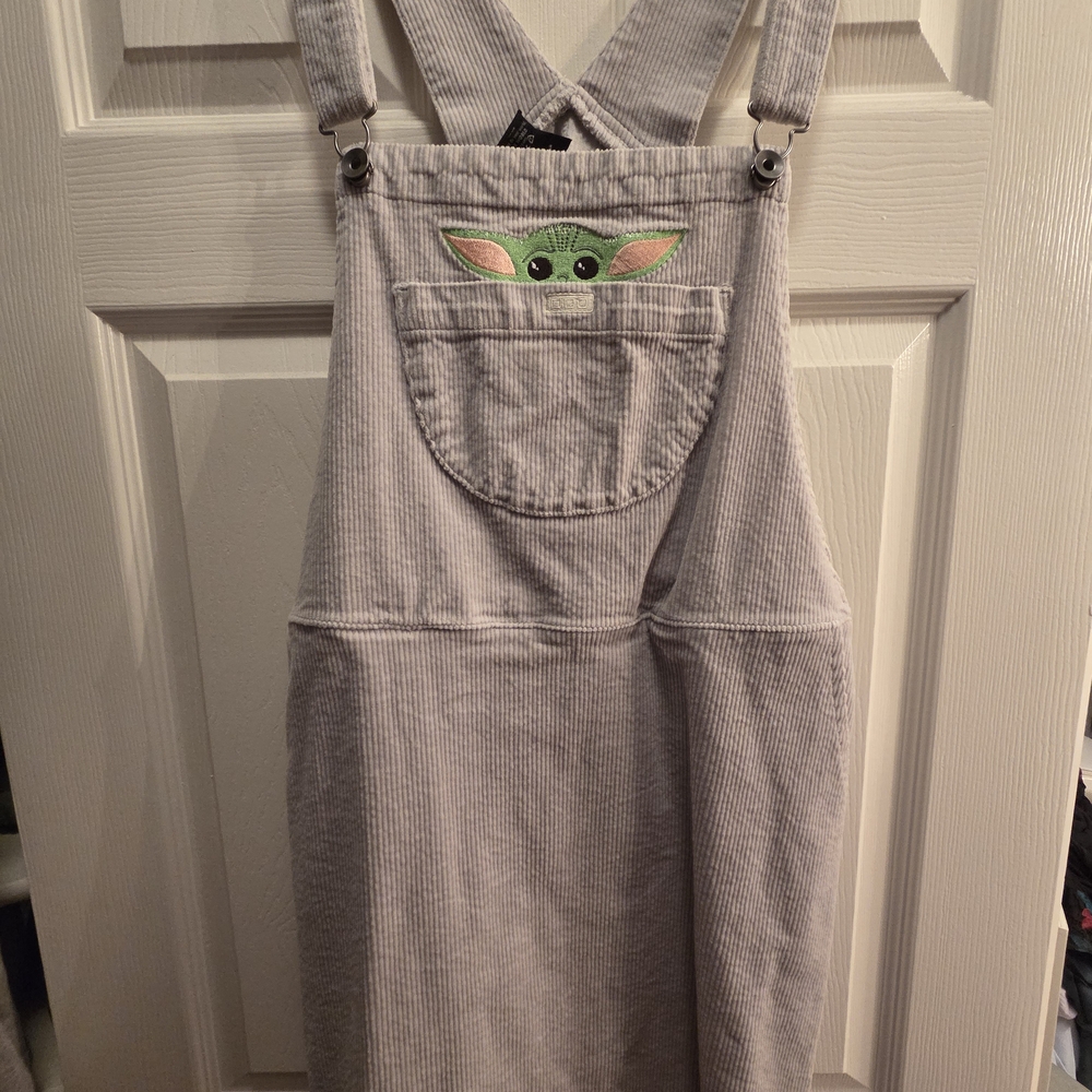 Star Wars Her Universe Gray Overall Dress with Grogu Design Plus Size